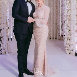 Andrea & Leo Couture Pearl Gown